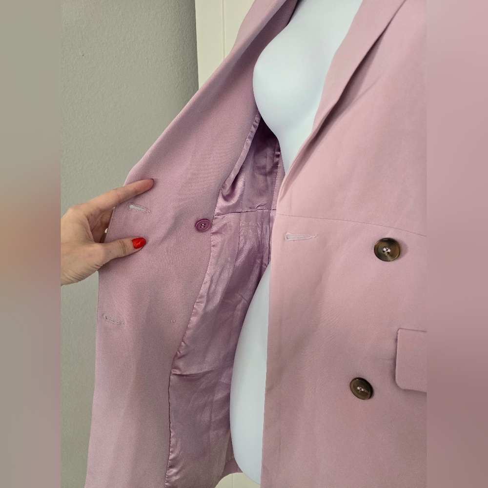NWOT PrettyLittleThing Lilac Blazer Dress Spring Easter Office Wear - Picture 7 of 12
